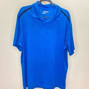 Nike Men's Blue Polo Shirt with Black Details